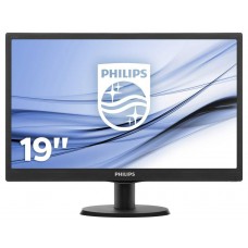 МОНИТОР 18.5" PHILIPS 193V5LSB2/10(62) Black (LED, 1366x768, 5 ms, 90°/65°, 200 cd/m, 10M:1)